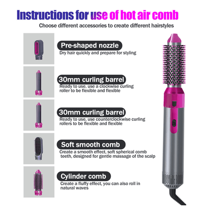 Best 5-in-1 Hot Air Brush & Hair Styler With Free Home Delivery