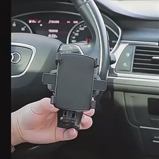 Best Dashboard Car Phone Holder ABS – 360° Rotatable Mobile Phone Sun Visor & Rear View Mirror Mount Support for Smartphones With Free Home Delivery
