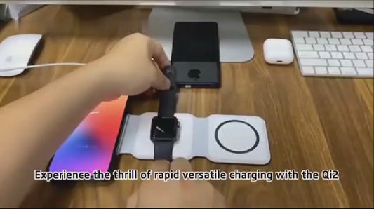 Best 3 in 1 Magnetic Foldable Wireless Charging Station 15W Fast Charger for iPhone, AirPods & Smartwatch With Free Home Delivery